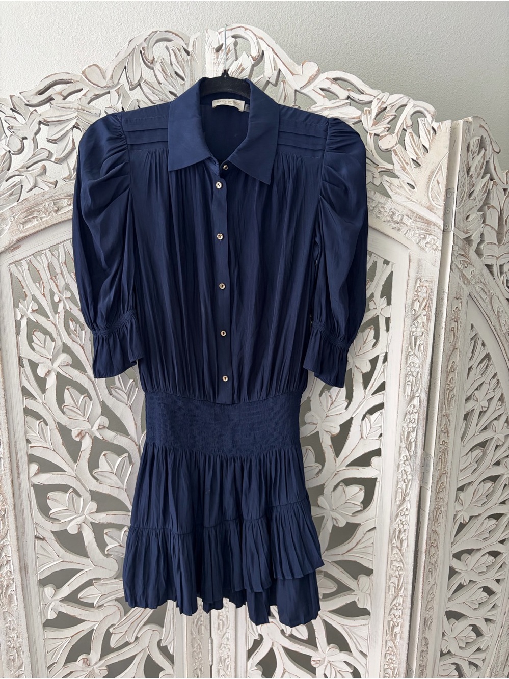 Ramy Brook Angelina Tiered Mini Shirt Dress Sz XS